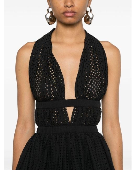 Alaïa Black Dresses Noir Cotton Polyester