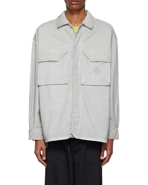 A_COLD_WALL* White Flap-Pockets Cotton Overshirt for men