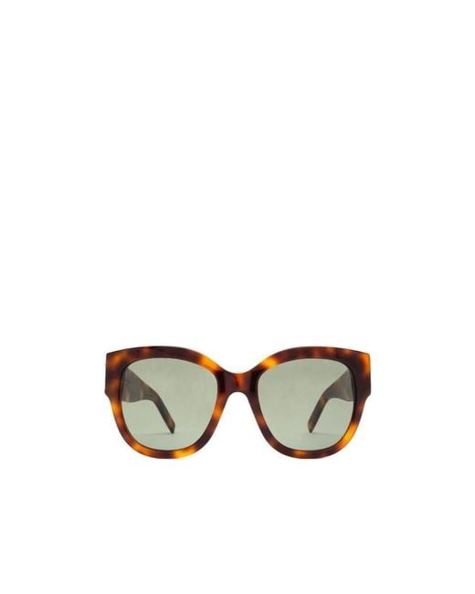 Saint Laurent Metallic Eyewear Square Frame Sunglasses