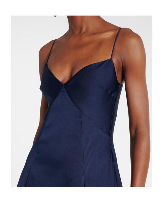 Roland Mouret Blue Taffeta Gown