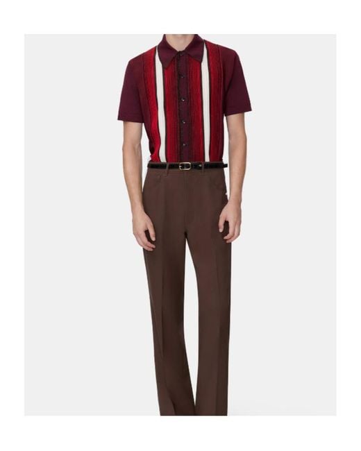 Amiri Red Embellished Striped Shirt for men