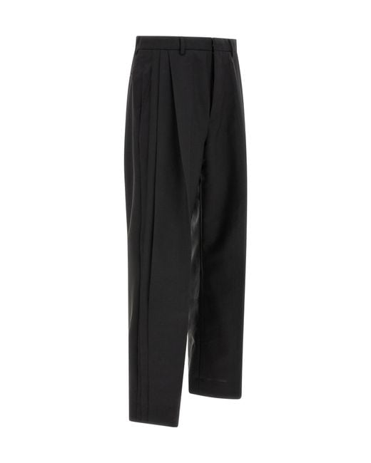 Kiko Kostadinov Black Vaals Pleated Wide-Leg Pants for men