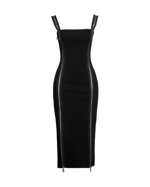 Dolce & Gabbana Black Solid Color Sleeveless Dress