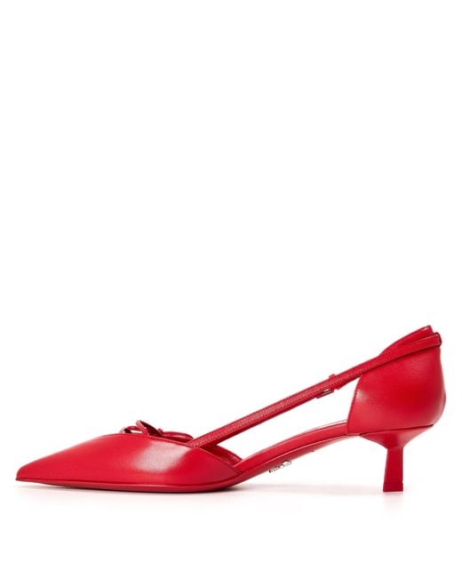 Prada Red Stiletto Court Shoes
