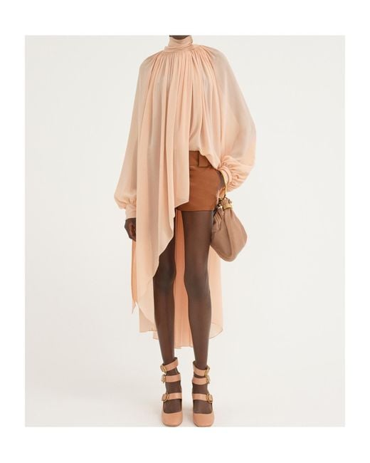 Chloé Pink Georgette Silk Blouse
