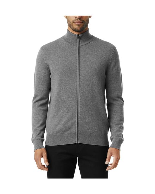 Boss Gray Zip-Up Knit Jacket for men