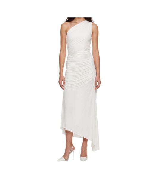 Alex Perry White One-Shoulder Asymmetric Dress