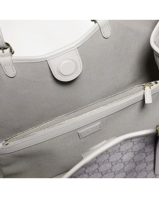 Gucci Gray Gg Emblem Large Tote Bag