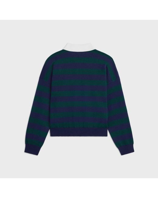 Céline Blue Polo Sweater for men