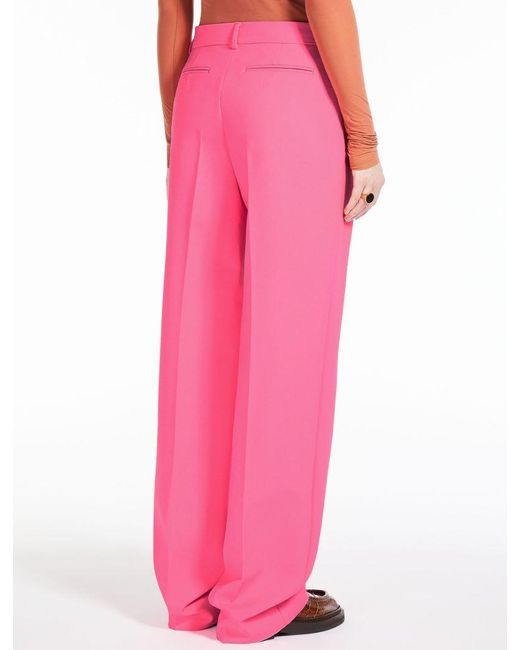 Sportmax Pink Belt-Loop Casual Pants