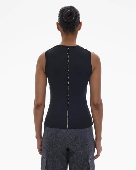 Helmut Lang Blue Twist Sleeveless Tank Top