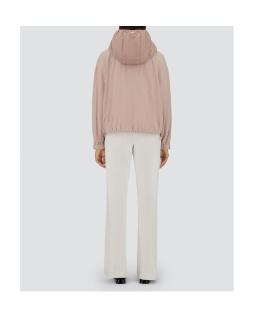 Herno Pink Zip-Up Relaxed Fit Jacket