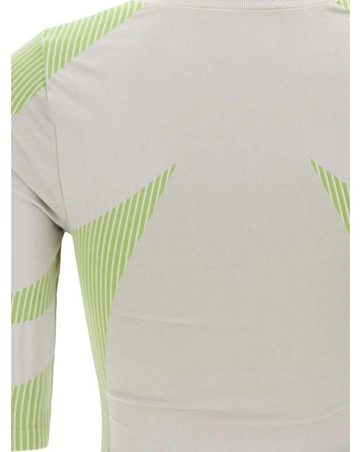 Casablanca Gray Ribbed Half-Zip Performance Top