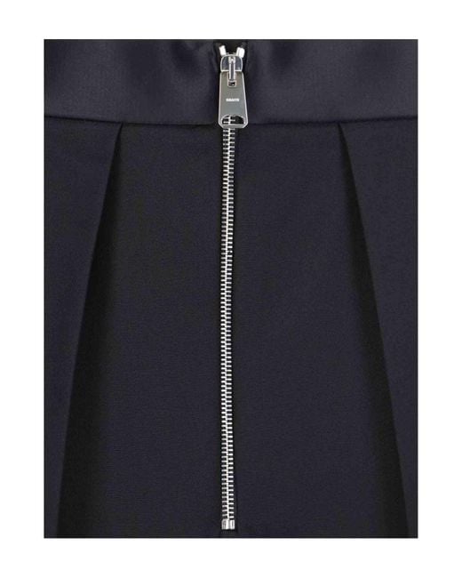 Khaite Blue Marine Low-Rise Wide-Leg Pants