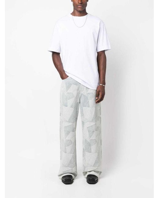 Dries Van Noten White Short-Sleeved T-Shirt for men