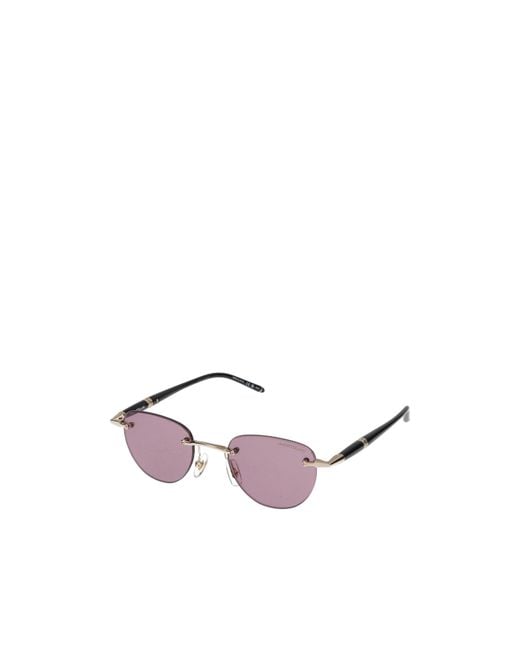 Montblanc Pink Eyewear Panthos Frame Sunglasses for men