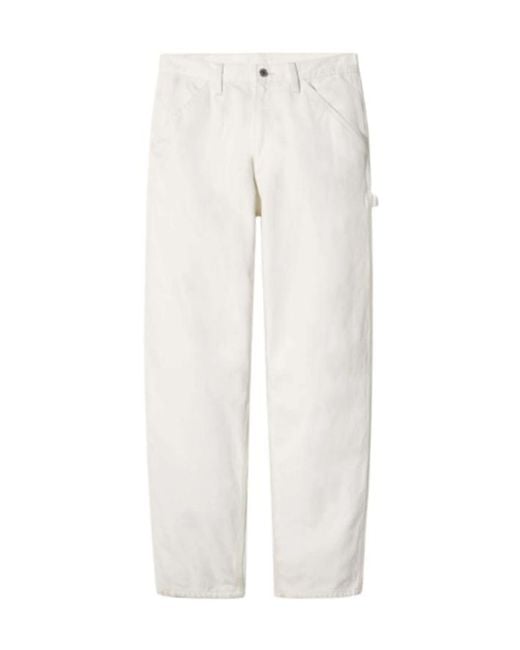 Nili Lotan White Straight-Leg Loose-Fitting Jeans