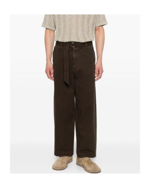 Entire studios Brown Gully Belted Wide-Leg Pants for men