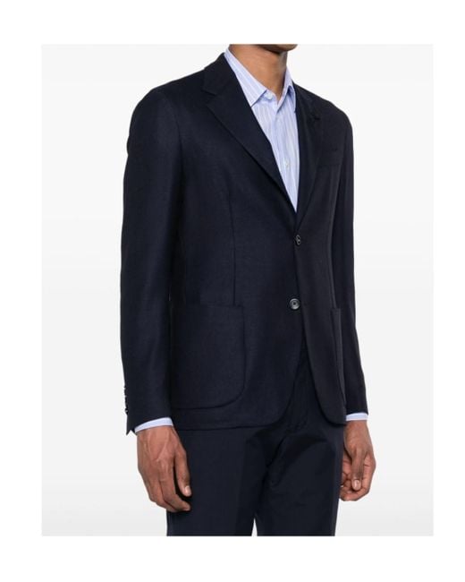 Lardini Blue Single-Breasted Tailored Blazer for men