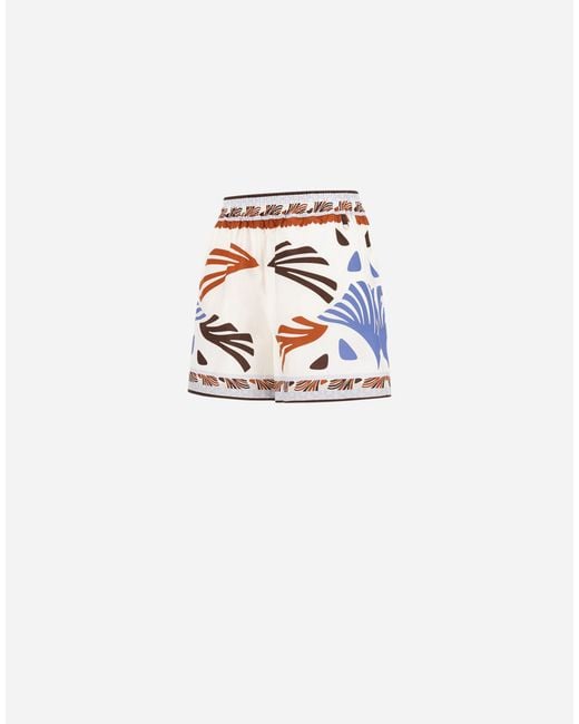 Herno White Summer Print Shorts
