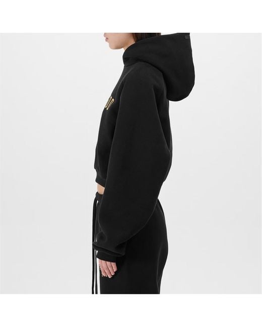 Fear Of God Black Logo Hooded Sweatshirt