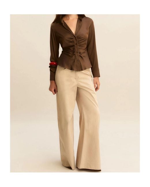 Marella Natural Belt Loop Trousers