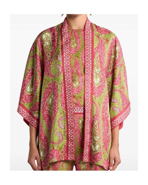 Etro Red Ponchos