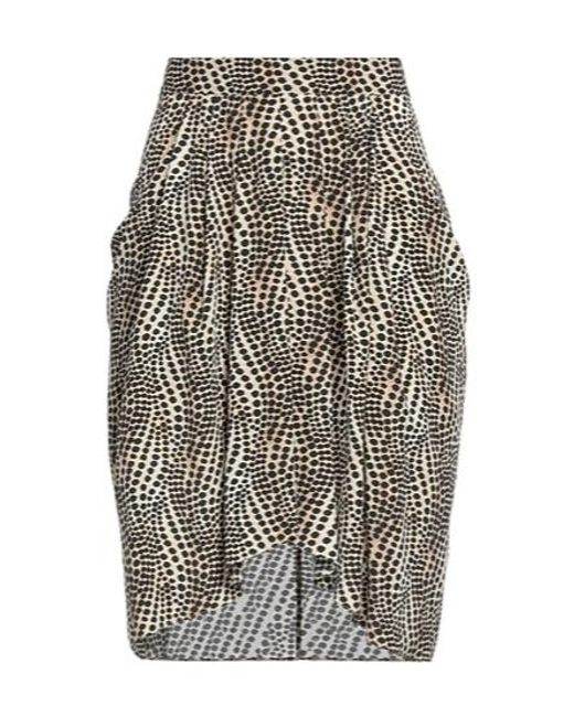 Isabel Marant Natural Colorful Patterned Skirt