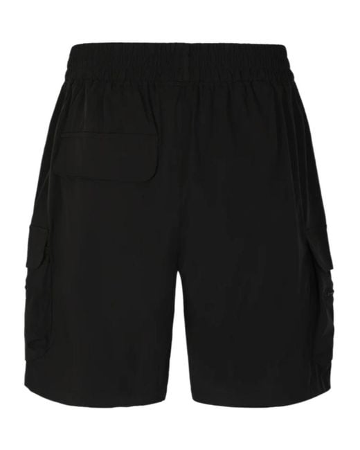 Represent Black Drawstring Bermuda Shorts for men