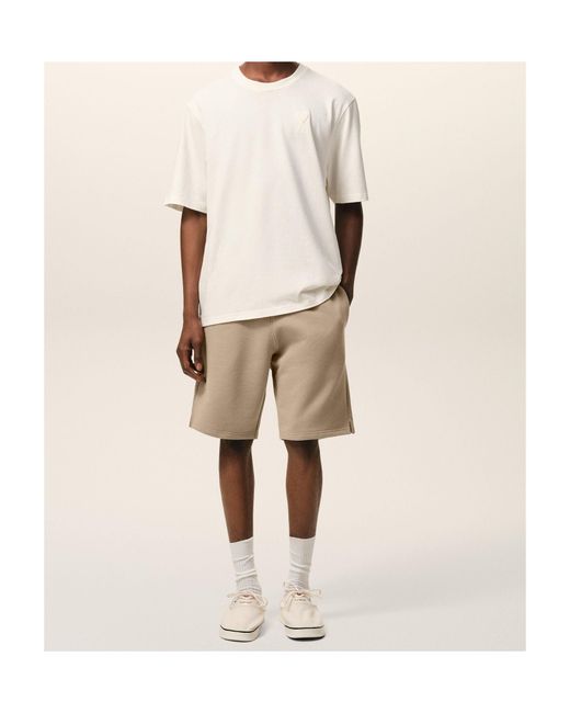 AMI Natural Ami Loose Fit Drawstring Shorts for men