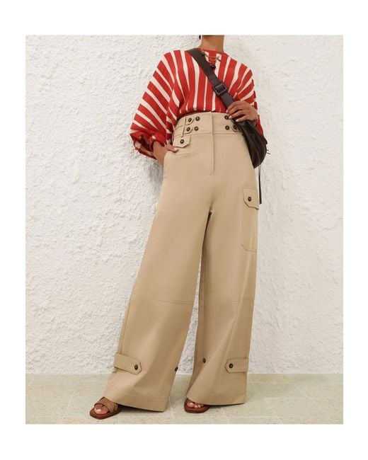Zimmermann Natural Rebellious Cargo Pants