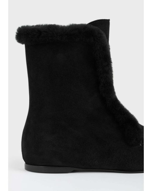 Totême  Black Square Toe Ankle Boots