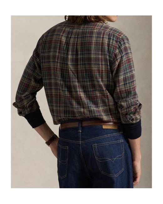 Polo Ralph Lauren Gray Long Sleeve Shirt for men