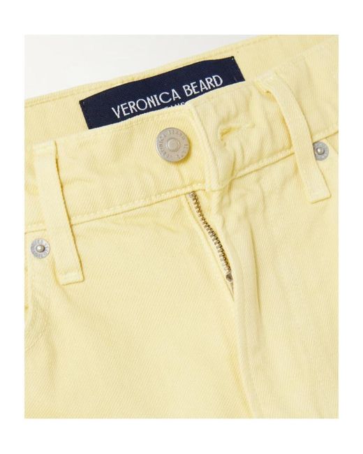 Veronica Beard Yellow Taylor Flared Jeans