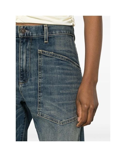 Nili Lotan Blue Belt-Loop Jeans
