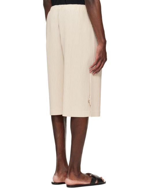 Homme Plissé Issey Miyake White Homme Plissé Issey Miyake Wear Or Wrap Shorts for men