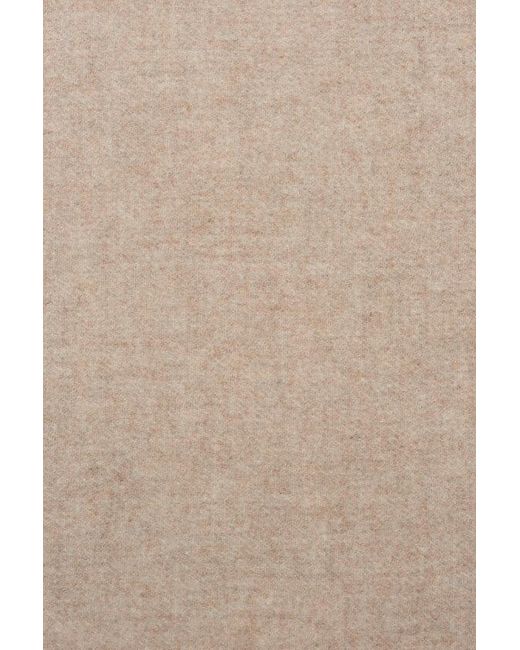 Acne Natural Wool Fringed-Edge Scarf for men