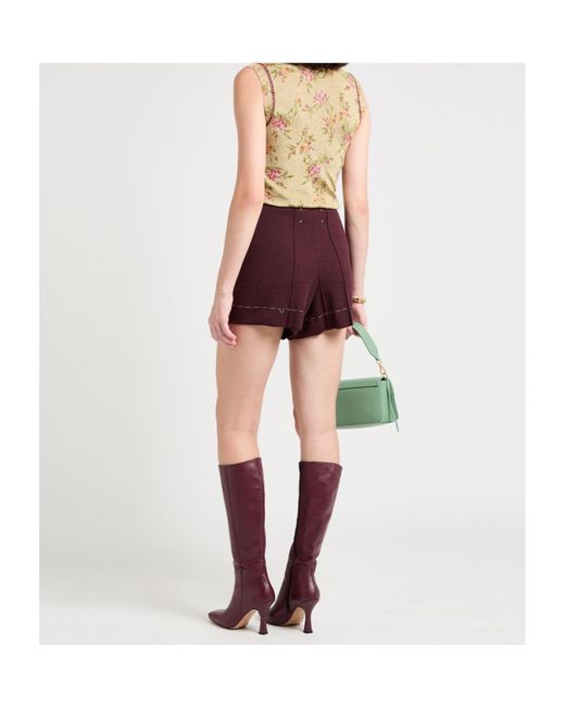 Maison Margiela Purple Shorts & Bermuda Shorts Wool