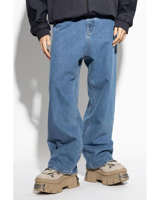 Vetements Blue High-Waisted Baggy Jeans for men