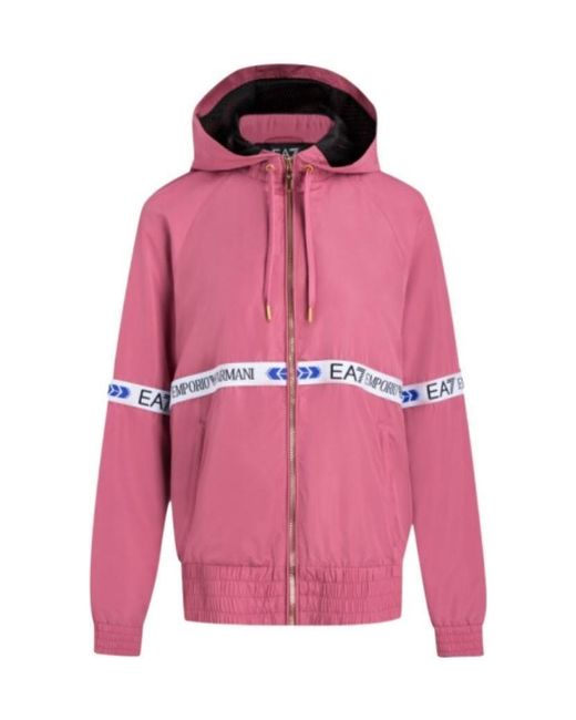 EA7 Pink Logo Casual Jacket