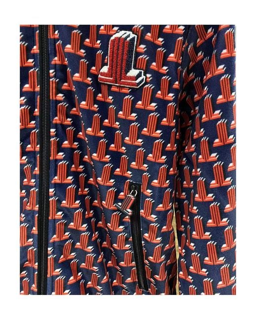 Lanvin Red Logo Jacquard Track Jacket for men