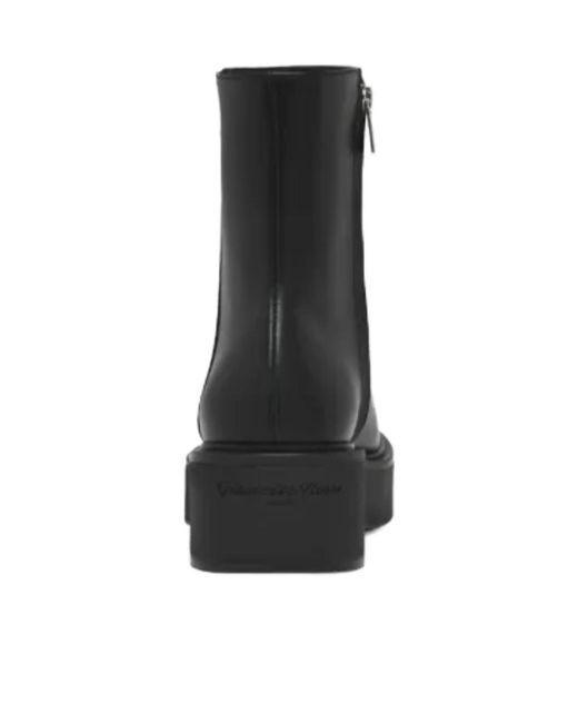 Gianvito Rossi Black Round-Toe Ankle Boots