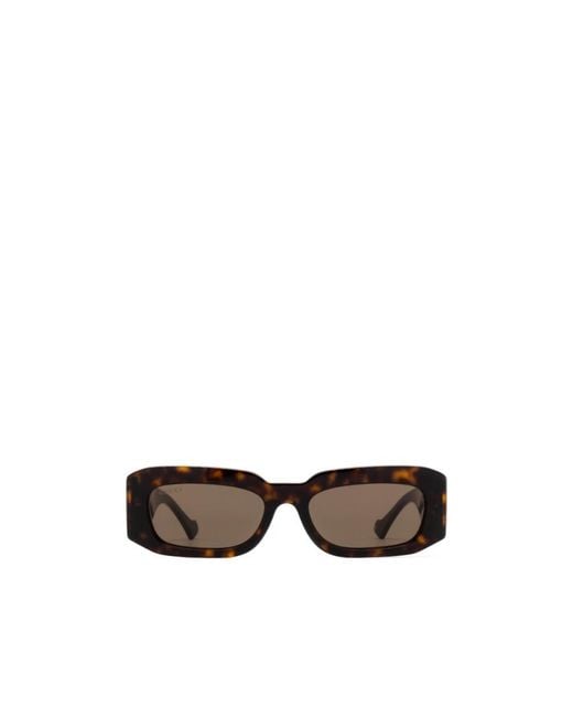 Gucci White Eyewear Rectangular Frame Sunglasses for men