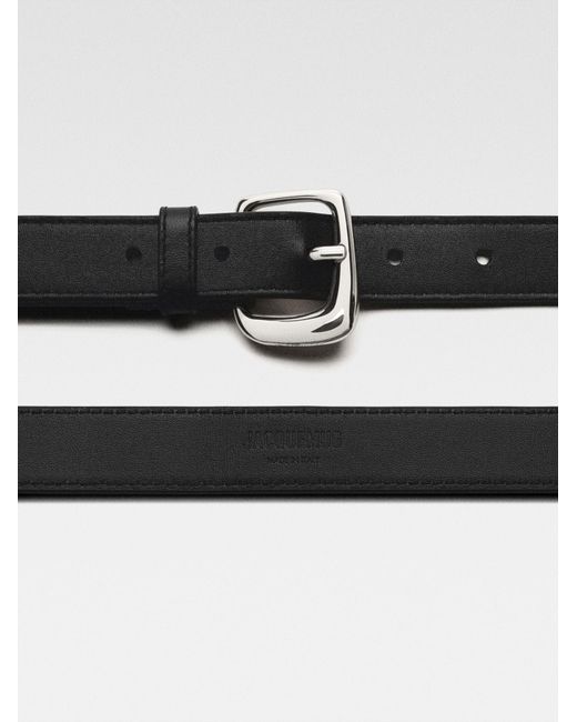 Jacquemus White La Ceinture Ovalo J Buckle Belt
