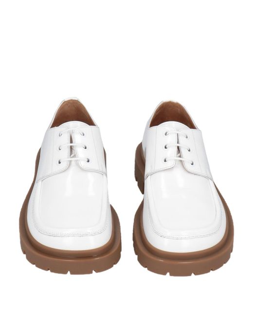 Maison Margiela White Square Toe Laced Shoes