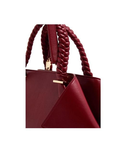 Ferragamo Red Double Handle Shoulder Bag