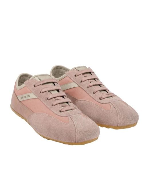 McQueen Pink Boxe Lace-Up Sneakers