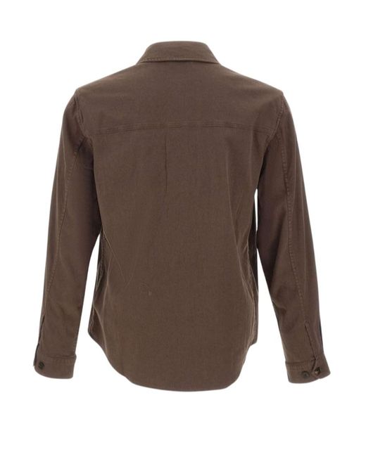 Woolrich Brown Safari Overshirt Shirt for men