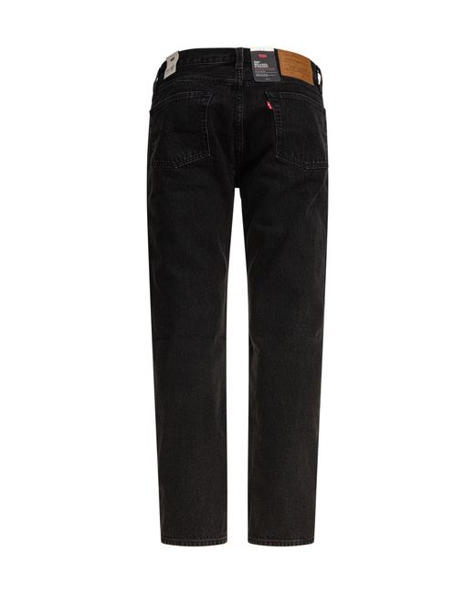 Levi's Black 555 Relaxed Straight Trousers for men