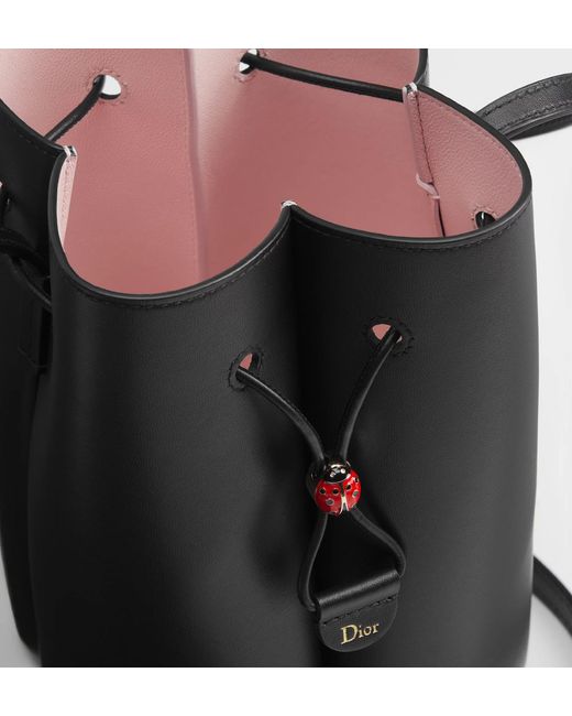 Dior Black Petit Trèfle Mini Bucket Bag